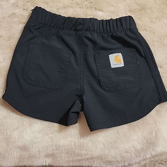 GIRL'S CARHARTT BLACK ACTIVE SHORTS, SIZE 7 - Picture 7 of 9